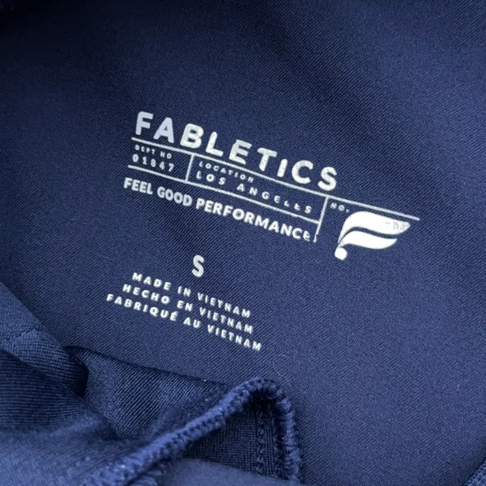 Fabletics Mid-Rise On-Call Scrub Jogger Women S Navy Blue Solid Stretch Pocket